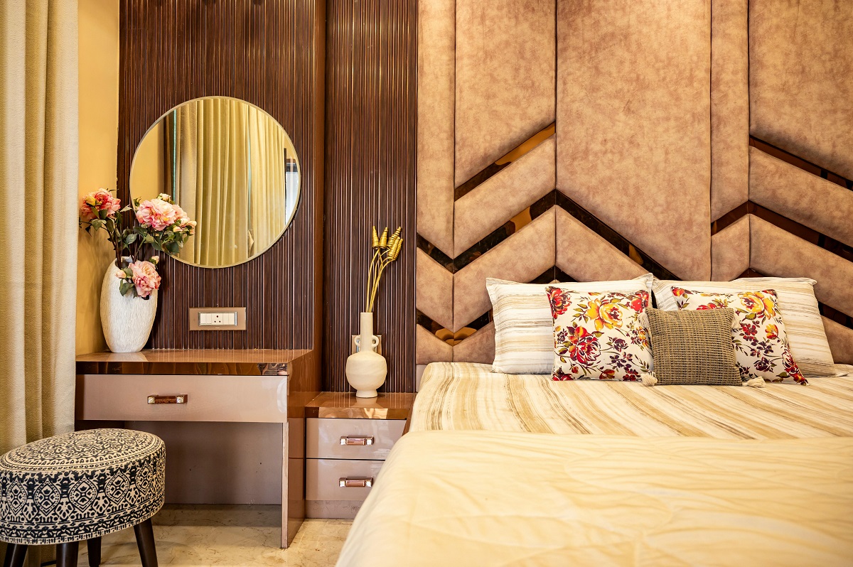 romantic bedroom decorated with flowers